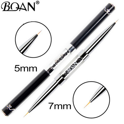 BQAN Gold Rose duplafejű körömkefe Crystal Drawing Gel Brush Liner Ecset Festés Toll Gél Lakk Crystal Nail Art manikűr