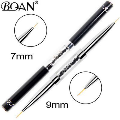 BQAN Gold Rose duplafejű körömkefe Crystal Drawing Gel Brush Liner Ecset Festés Toll Gél Lakk Crystal Nail Art manikűr