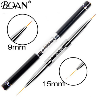 BQAN Gold Rose duplafejű körömkefe Crystal Drawing Gel Brush Liner Ecset Festés Toll Gél Lakk Crystal Nail Art manikűr