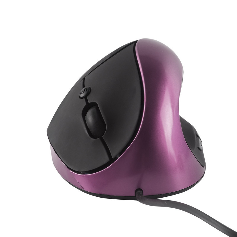 CHYI Ergonomski okomiti žičani miš punjivi 5D optički USB tihi miševi 1600 DPI uredski zdravi miš za igranje za prijenosno računalo