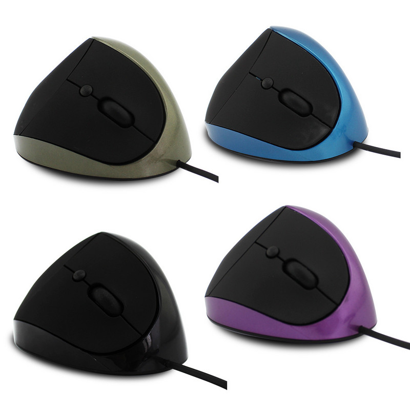 CHYI Ergonomski okomiti žičani miš punjivi 5D optički USB tihi miševi 1600 DPI uredski zdravi miš za igranje za prijenosno računalo