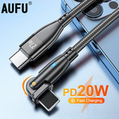 AUFU 180 rotirajući USB C kabel PD 20W 27W kabel za brzo punjenje za iPhone14 13 12 11 Pro Max XR podatkovni kabel punjača za mobilni telefon