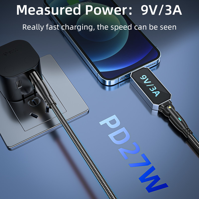 AUFU 180 Rotate USB C kábel PD 20W 27W gyorstöltő kábel iPhone14 13 12 11 Pro Max XR mobil mobiltelefon töltő adatkábelhez
