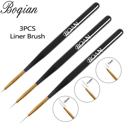BQAN 3/5/7 db Körömdíszítő Ecset Tervezési Tipp Festészet Rajz Carving Pöttyös toll FlatFan Liner Akril Gél UV Polish Tool Körömtoll