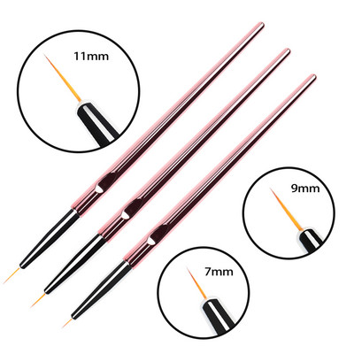 BQAN 3/5/7 db Körömdíszítő Ecset Tervezési Tipp Festészet Rajz Carving Pöttyös toll FlatFan Liner Akril Gél UV Polish Tool Körömtoll