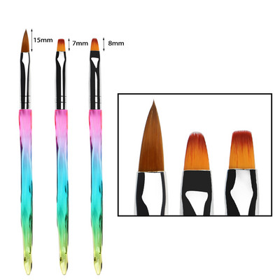 BQAN 3/5/7 db Körömdíszítő Ecset Tervezési Tipp Festészet Rajz Carving Pöttyös toll FlatFan Liner Akril Gél UV Polish Tool Körömtoll