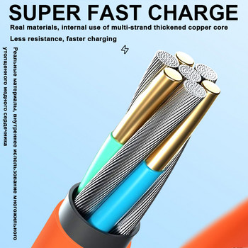 66W 5A USB C кабел за бързо зареждане към iOS Lighting Liquid Silicone Cable за iPhone 13 Xiaomi Huawei Samsung Charger Data Line