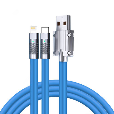 66 W 5A gyorstöltő USB C kábel iOS Lighting folyékony szilikon kábel iPhone 13 Xiaomi Huawei Samsung töltő adatvonalhoz