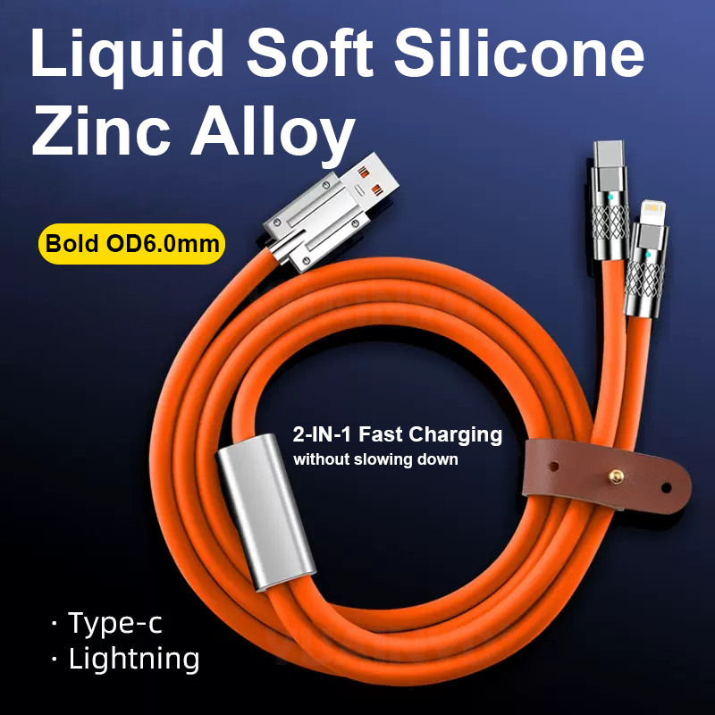 66 W 5A gyorstöltő USB C kábel iOS Lighting folyékony szilikon kábel iPhone 13 Xiaomi Huawei Samsung töltő adatvonalhoz
