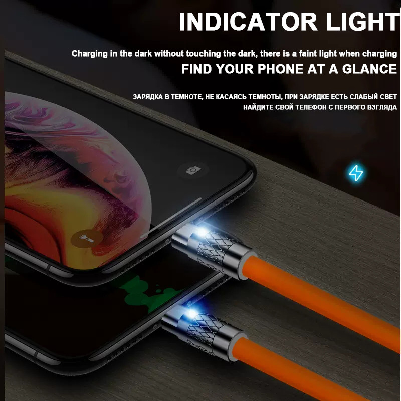 66 W 5A gyorstöltő USB C kábel iOS Lighting folyékony szilikon kábel iPhone 13 Xiaomi Huawei Samsung töltő adatvonalhoz