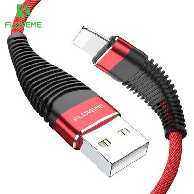 FLOVEME USB kábel iPhone 12 11 gyorstöltő kábel iphone töltőhöz 1M/2M nagy szakítós mobiltelefon kábelek adat adatkábel