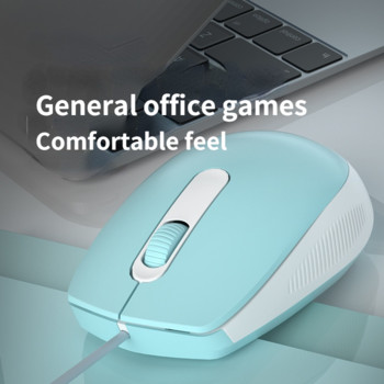 Ενσύρματο ποντίκι παιχνιδιών USB 1600DPI Mute Mouse Macro Laptop USB Home Office Εργονομική σχεδίαση για αξεσουάρ φορητού υπολογιστή υπολογιστή