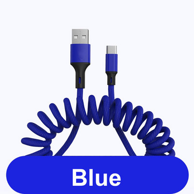 Kábel Marjay 5A USB typu C s rýchlonabíjacou pružinou pre iPhone 11 12 13 Micro USB kábel pre Samsung Xiaomi Huawei dátový kábel
