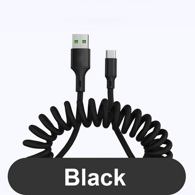 Kábel Marjay 5A USB typu C s rýchlonabíjacou pružinou pre iPhone 11 12 13 Micro USB kábel pre Samsung Xiaomi Huawei dátový kábel