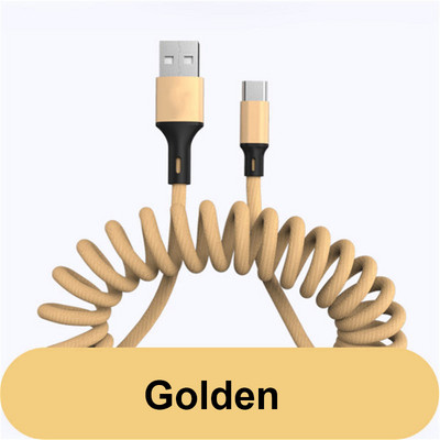 Kábel Marjay 5A USB typu C s rýchlonabíjacou pružinou pre iPhone 11 12 13 Micro USB kábel pre Samsung Xiaomi Huawei dátový kábel