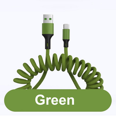 Kábel Marjay 5A USB typu C s rýchlonabíjacou pružinou pre iPhone 11 12 13 Micro USB kábel pre Samsung Xiaomi Huawei dátový kábel