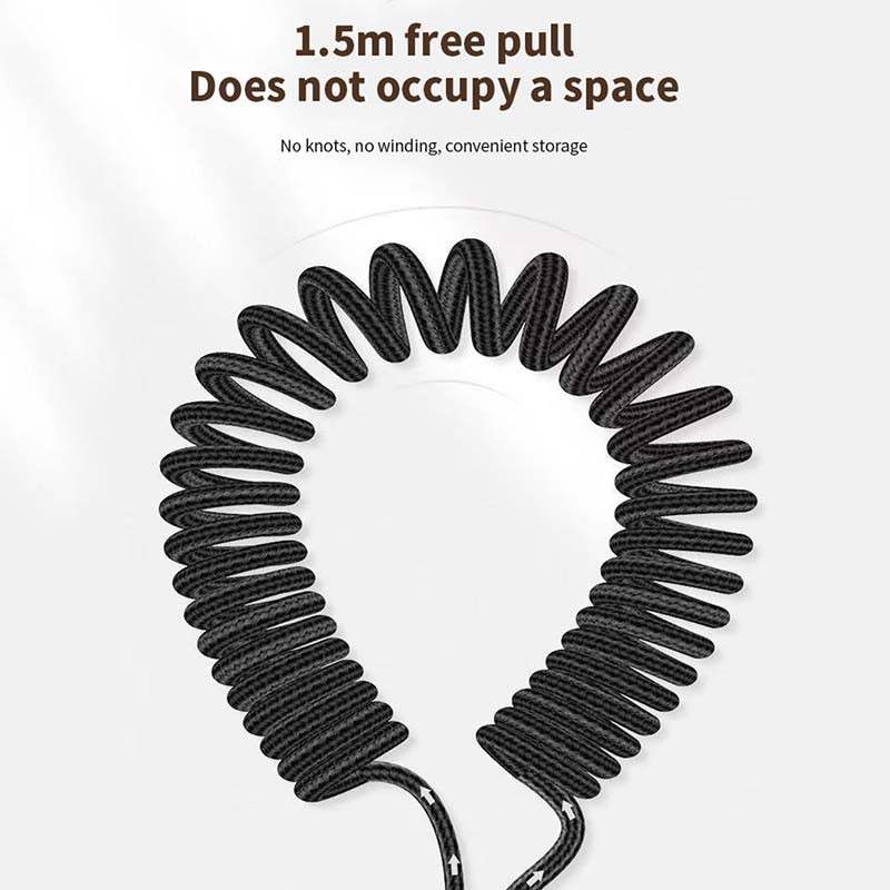 Kábel Marjay 5A USB typu C s rýchlonabíjacou pružinou pre iPhone 11 12 13 Micro USB kábel pre Samsung Xiaomi Huawei dátový kábel