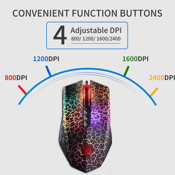 За Bloody A90 A70 4000DPI USB кабелна мишка за игри, оптичен сензор, цветни отблясъци, геймърски мишки, за професионален геймър, за компютърен лаптоп