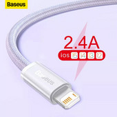 Kábel Baseus USB pre iPhone 13 12 2,4 A s rýchlym nabíjaním a dátovým káblom pre iPhone 13 Mini Pro Max, kábel USB C, drôtený kábel