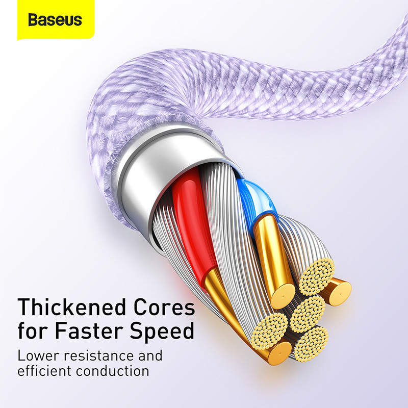 Kábel Baseus USB pre iPhone 13 12 2,4 A s rýchlym nabíjaním a dátovým káblom pre iPhone 13 Mini Pro Max, kábel USB C, drôtený kábel