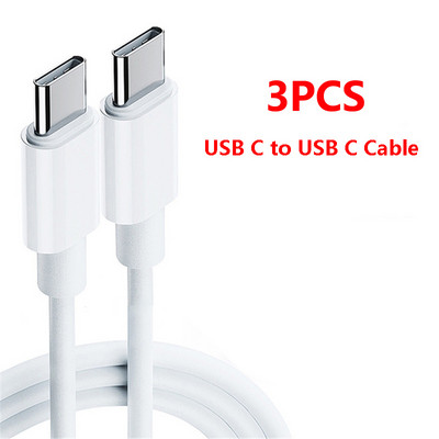 3 ks/sada káblov USB C na USB typu C pre Apple iPhone 13 12 Redmi Note 11 10 Pro Xiaomi POCO F3 Huawei, rýchlonabíjací kábel na synchronizáciu dát