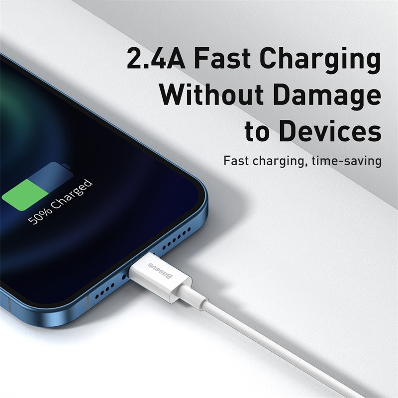 Baseus USB kábel iPhone 13 11 Pro Xs Max gyorstöltő kábel iPhone iPad Pro USB kábel adatkábel vezeték mobiltelefon kábel