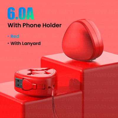 6A 4u1 USB kabel na uvlačenje za Huawei Prijenosni 3u1 Micro USB Type-C kabel za punjenje s držačem telefona za iPhone 14 Samsung