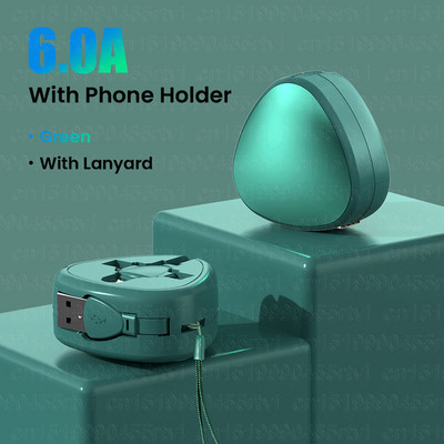 6A 4u1 USB kabel na uvlačenje za Huawei Prijenosni 3u1 Micro USB Type-C kabel za punjenje s držačem telefona za iPhone 14 Samsung