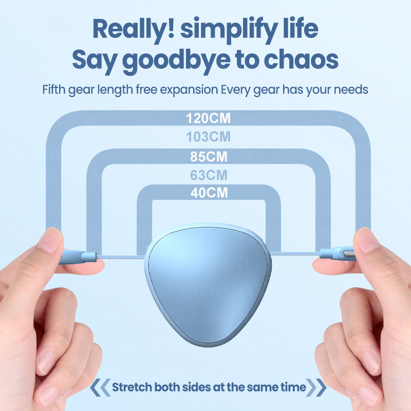 6A 4v1 zaťahovací USB kábel pre Huawei Prenosný 3v1 nabíjací kábel Micro USB typu C s držiakom na telefón pre iPhone 14 Samsung