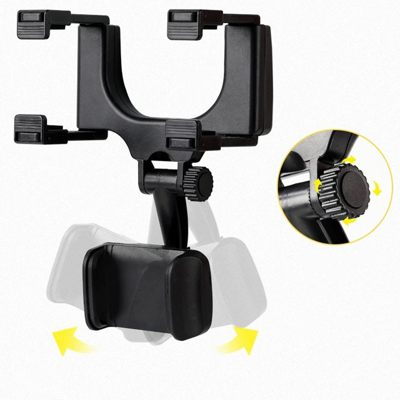 Universaalne autotelefoni hoidik, tahavaatepeegli kinnitusega autotelefoni kronstein, navigeerimisseade, kokkupandav reguleeritav telefonihoidik auto jaoks
