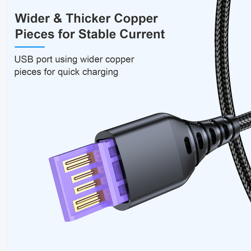 OLAF USB tip C kabel 5A kabel za brzo punjenje QC 3.0 LED svjetlo Micro Wire USB C kabel za Samsung Xiaomi 8 Huaiwei kabel za punjenje