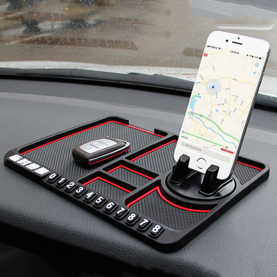 Αντιολισθητικό χαλάκι αυτοκινήτου σιλικόνης Αυτόματη βάση τηλεφώνου Αντιολισθητική κολλώδης αντιολισθητική ταμπλό Βάση τηλεφώνου Αριθμός στάθμευσης Κάρτα Pad Car Pad Mat Gadgets