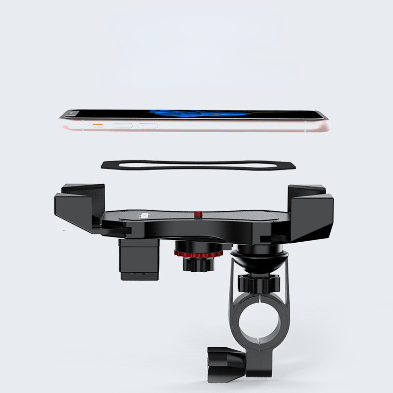 Motociklo dviračio telefono laikiklis Elektrinis paspirtukas Navigacijos atramos vairo galinio vaizdo veidrodžio tvirtinimo laikiklis, skirtas iPhone14 13