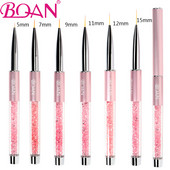 BQAN Nail Brush Nail Art Design UV Gél Lakk Rajzfestő Gél ecset 6#8# Liner Nail Oval Head Manikűr barkács toll köröm eszköz