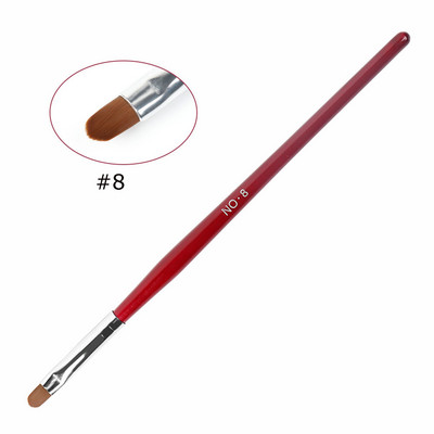 BQAN Nail Brush Nail Art Design UV Gél Lakk Rajzfestő Gél ecset 6#8# Liner Nail Oval Head Manikűr barkács toll köröm eszköz