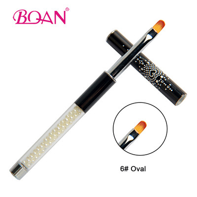 BQAN Nail Brush Nail Art Design UV Gél Lakk Rajzfestő Gél ecset 6#8# Liner Nail Oval Head Manikűr barkács toll köröm eszköz