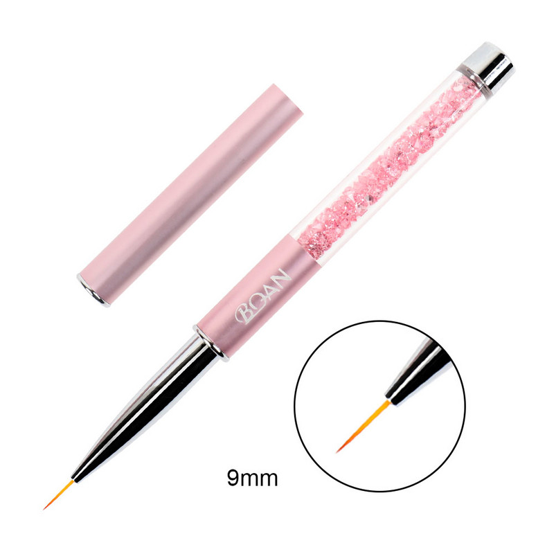 BQAN Nail Brush Nail Art Design UV Gél Lakk Rajzfestő Gél ecset 6#8# Liner Nail Oval Head Manikűr barkács toll köröm eszköz