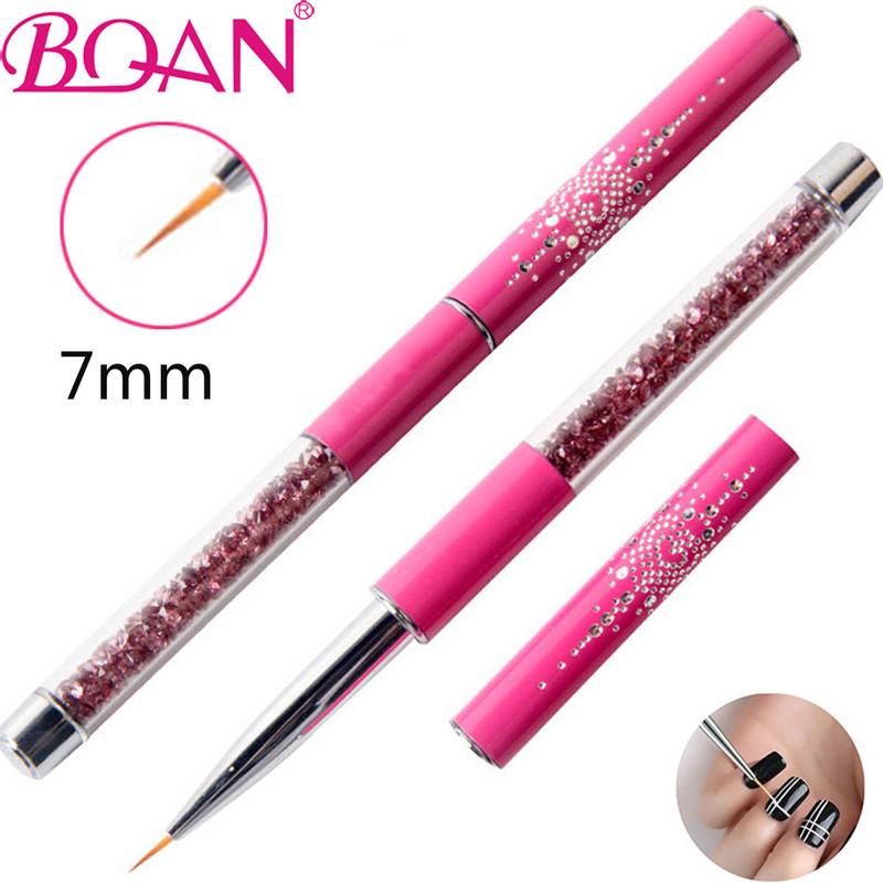 BQAN Nail Brush Nail Art Design UV Gél Lakk Rajzfestő Gél ecset 6#8# Liner Nail Oval Head Manikűr barkács toll köröm eszköz