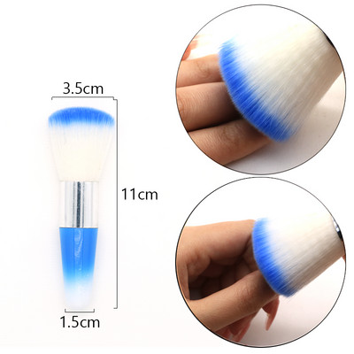1 vnt. apvalus mažas šepetėlis nagų dažų gelio dulkių valymo šepetėliai gelio nagų priedai Makiažo šepetėlis Nagų dailės manikiūro įrankis