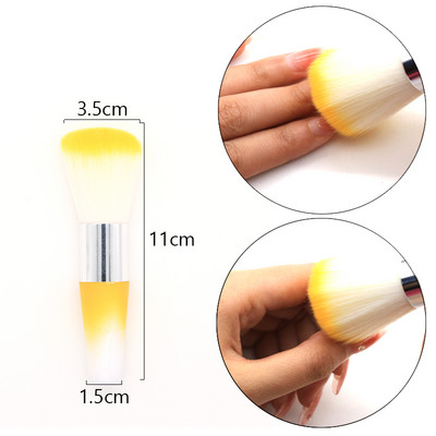 1 vnt. apvalus mažas šepetėlis nagų dažų gelio dulkių valymo šepetėliai gelio nagų priedai Makiažo šepetėlis Nagų dailės manikiūro įrankis