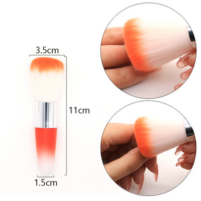 1 vnt. apvalus mažas šepetėlis nagų dažų gelio dulkių valymo šepetėliai gelio nagų priedai Makiažo šepetėlis Nagų dailės manikiūro įrankis