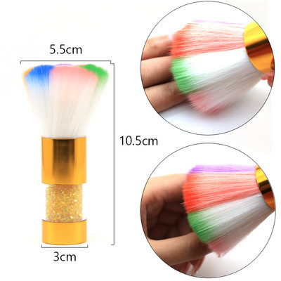1 vnt. apvalus mažas šepetėlis nagų dažų gelio dulkių valymo šepetėliai gelio nagų priedai Makiažo šepetėlis Nagų dailės manikiūro įrankis