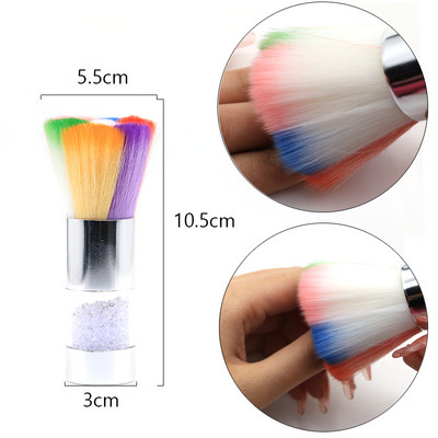 1 vnt. apvalus mažas šepetėlis nagų dažų gelio dulkių valymo šepetėliai gelio nagų priedai Makiažo šepetėlis Nagų dailės manikiūro įrankis