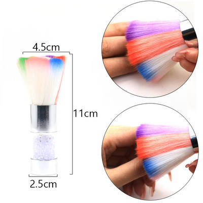 1 vnt. apvalus mažas šepetėlis nagų dažų gelio dulkių valymo šepetėliai gelio nagų priedai Makiažo šepetėlis Nagų dailės manikiūro įrankis