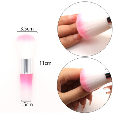 1 vnt. apvalus mažas šepetėlis nagų dažų gelio dulkių valymo šepetėliai gelio nagų priedai Makiažo šepetėlis Nagų dailės manikiūro įrankis