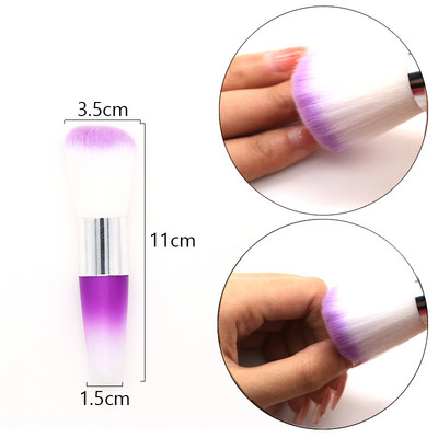 1 vnt. apvalus mažas šepetėlis nagų dažų gelio dulkių valymo šepetėliai gelio nagų priedai Makiažo šepetėlis Nagų dailės manikiūro įrankis