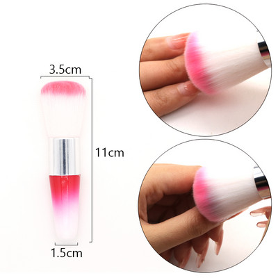 1 vnt. apvalus mažas šepetėlis nagų dažų gelio dulkių valymo šepetėliai gelio nagų priedai Makiažo šepetėlis Nagų dailės manikiūro įrankis