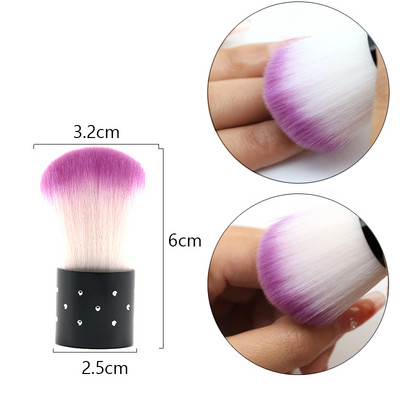 1 vnt. apvalus mažas šepetėlis nagų dažų gelio dulkių valymo šepetėliai gelio nagų priedai Makiažo šepetėlis Nagų dailės manikiūro įrankis