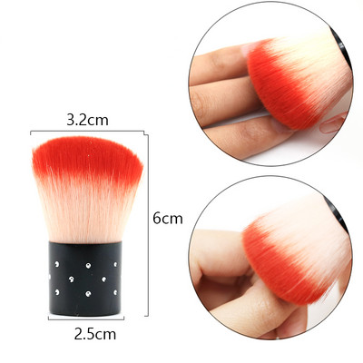 1 vnt. apvalus mažas šepetėlis nagų dažų gelio dulkių valymo šepetėliai gelio nagų priedai Makiažo šepetėlis Nagų dailės manikiūro įrankis