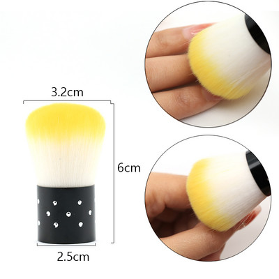 1 vnt. apvalus mažas šepetėlis nagų dažų gelio dulkių valymo šepetėliai gelio nagų priedai Makiažo šepetėlis Nagų dailės manikiūro įrankis
